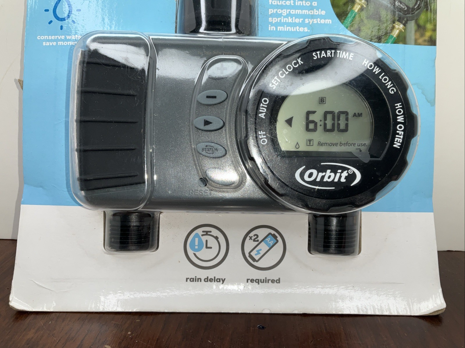 ORBIT 2-OUTLET HOSE FAUCET TIMER MODEL 24713 New