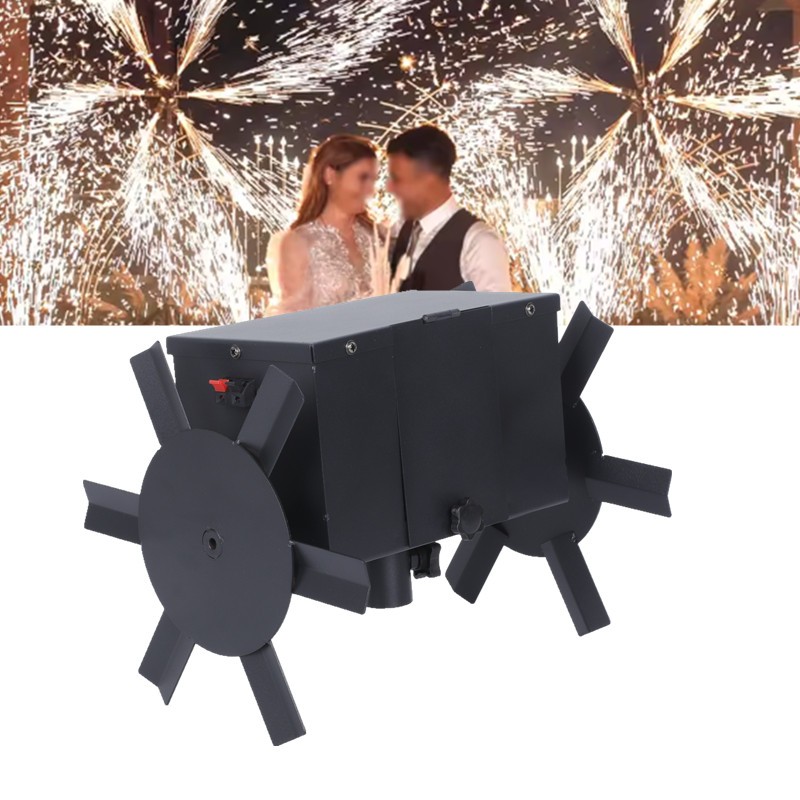 Rotation Cold Spark Firework Machine Sparkler Effect with Stand Wedding Stage