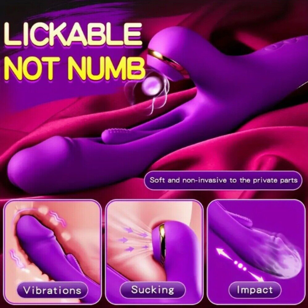 Patting-Sucking-Vibrator-Nipple-Clit-Licking-Massager-Women-Toy use Lubricants