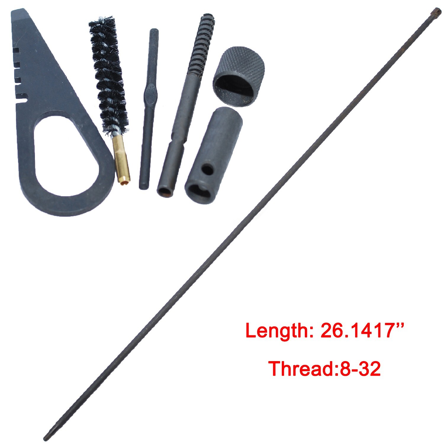All Steel 26" MN Cleaning Rod & MN Cleaning Kit for 9130 Mosin Nagant