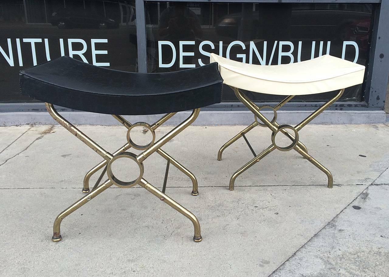 Pair of Italian Brass Benches