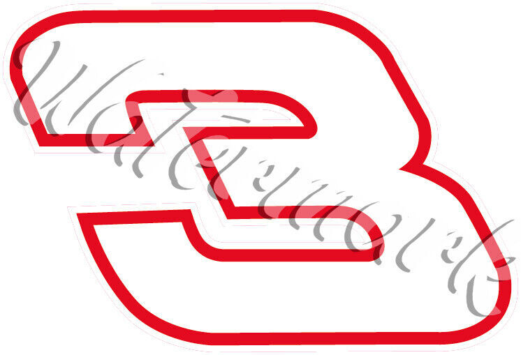 Dale Earnhardt #3 Nascar Logo Vinyl Decal / Sticker 10 Sizes!!!
