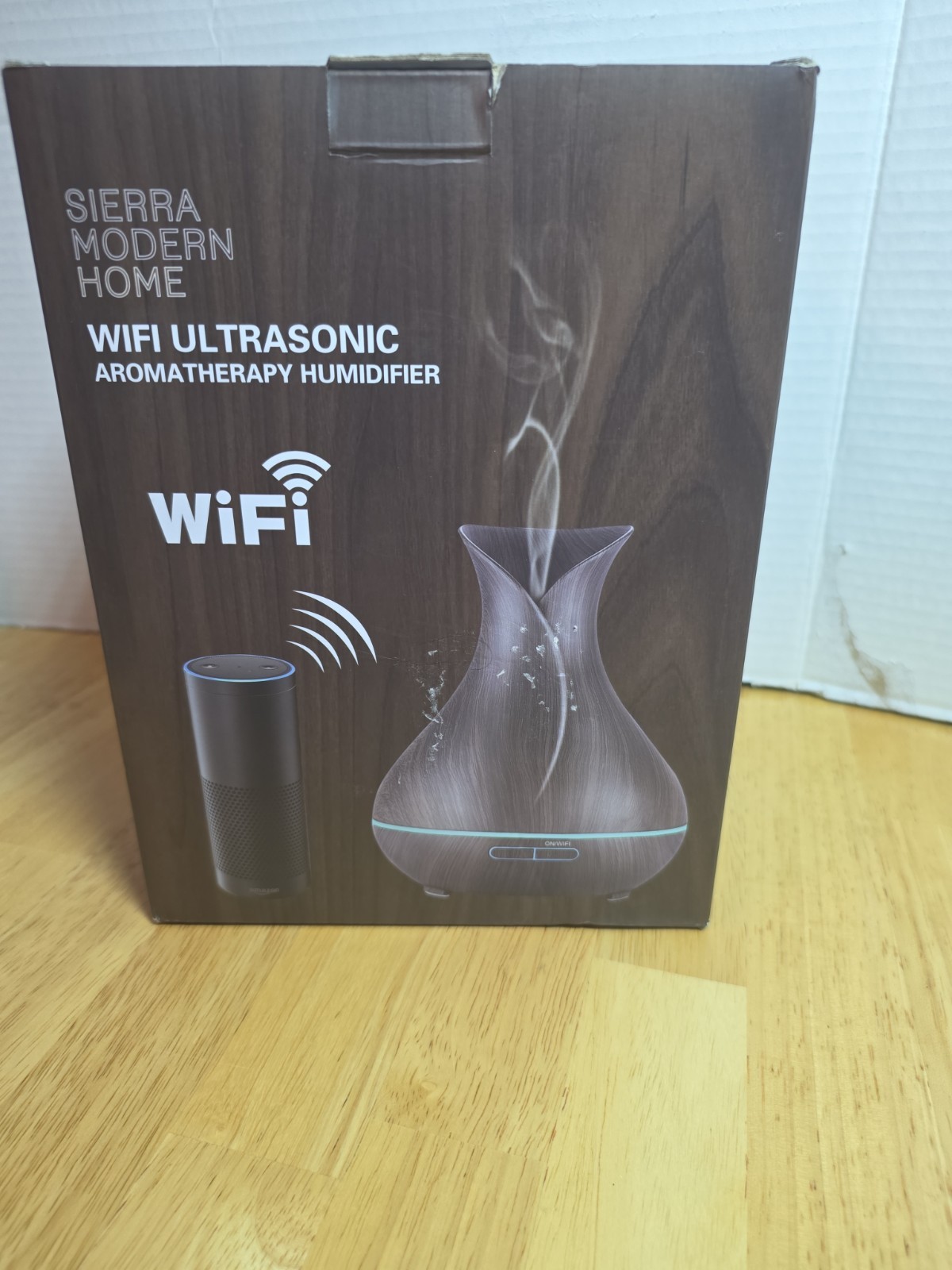 Sierra Modern Home WiFi Ultrasonic Aromatherapy Humidifier – Open Box  Brown #RF