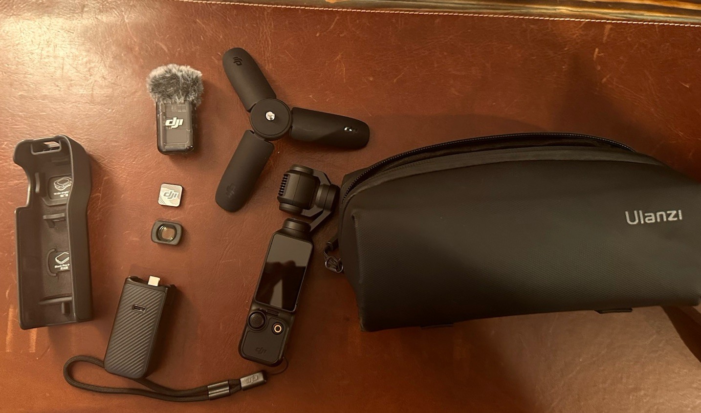 DJI Osmo Pocket 3 Combo 4K Gimbal Camera + DJI Mic 2, Case & Extras