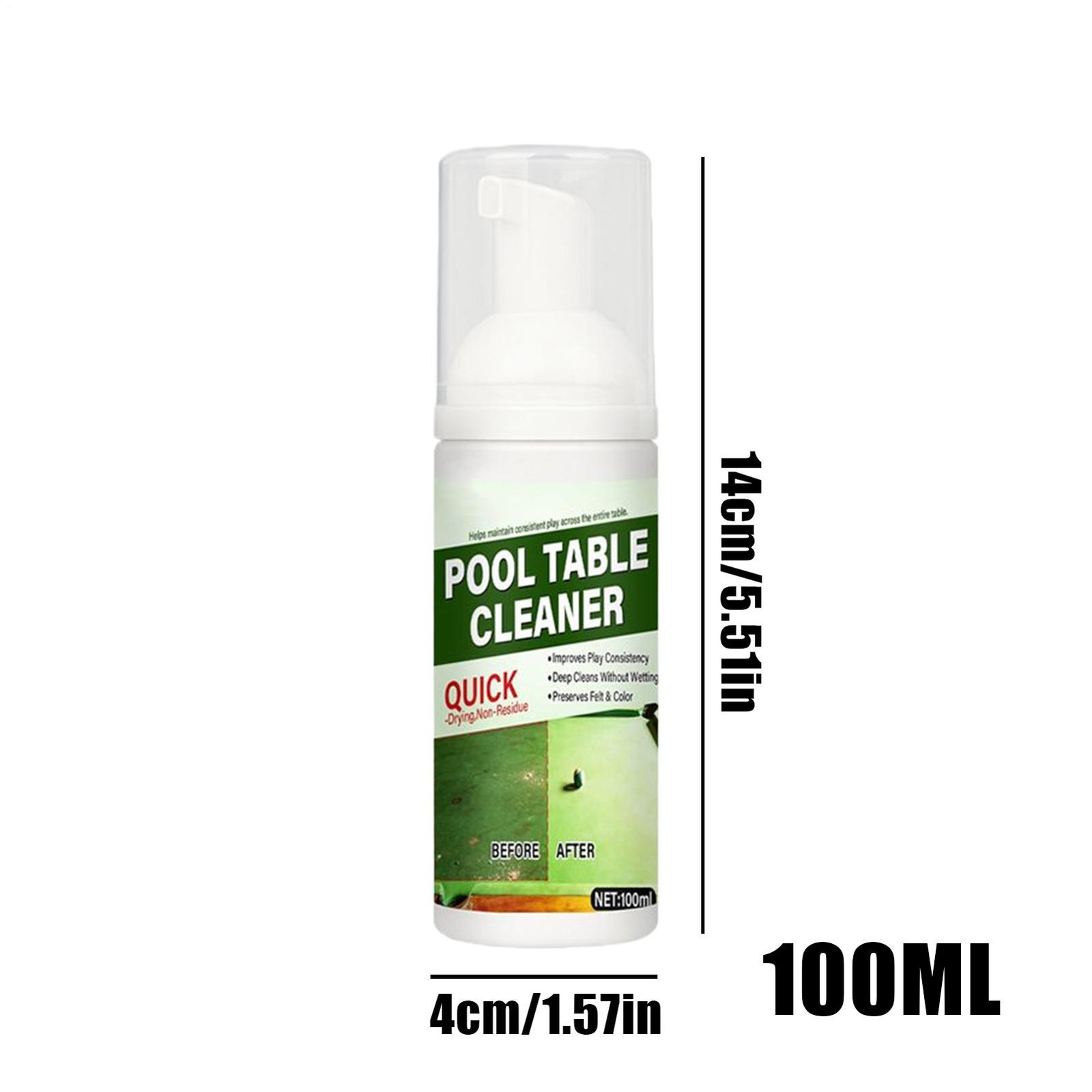 Quick Clean Pool Table Felt Cleaner - Cleaner Spray 100ml & Towel