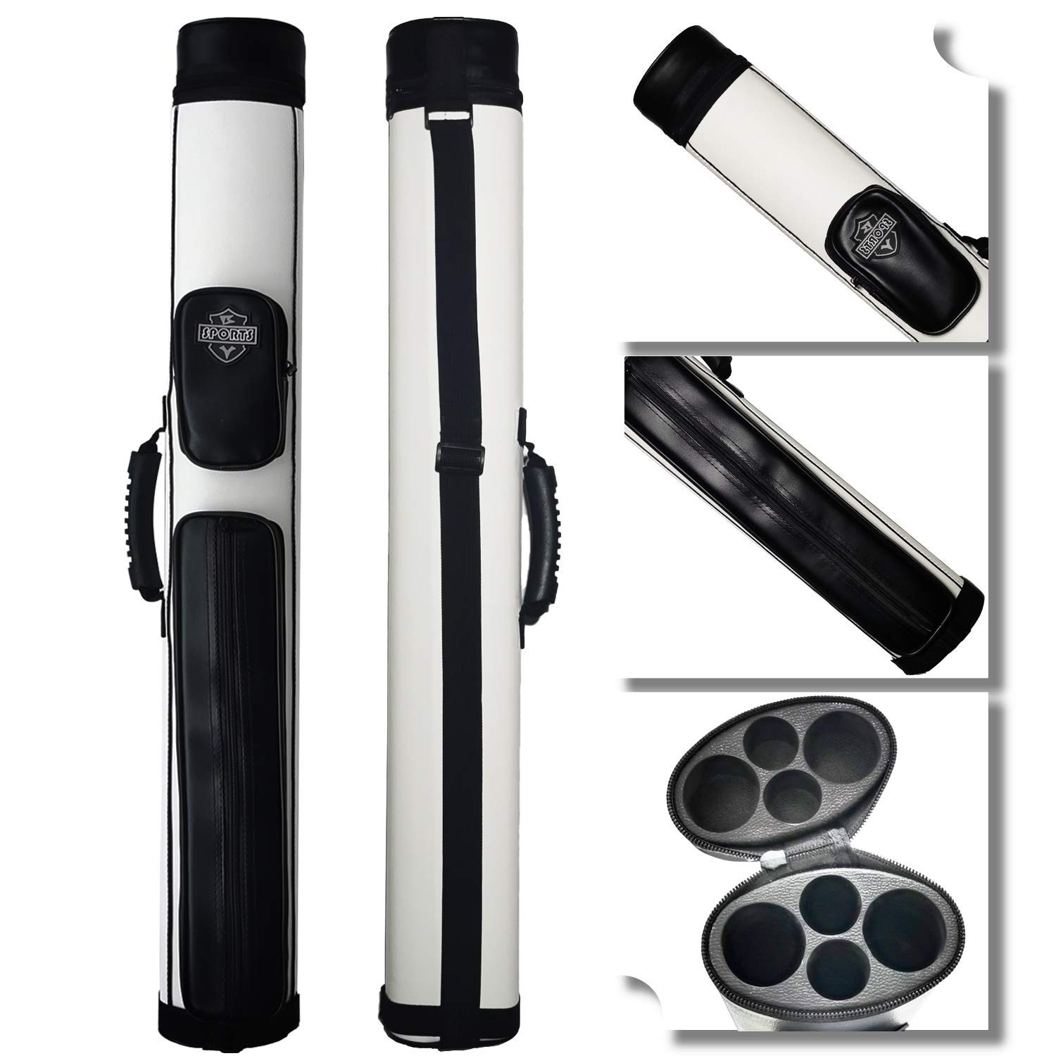 2x2 Hard cue case Oval Pool Cue Billiard Stick Carrying Case C06-W