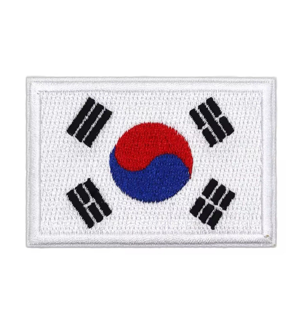 SOUTH KOREA FLAG PATCH embroidered Iron On KOREAN REPUBLIC SEOUL Taegeukgi SEOUL