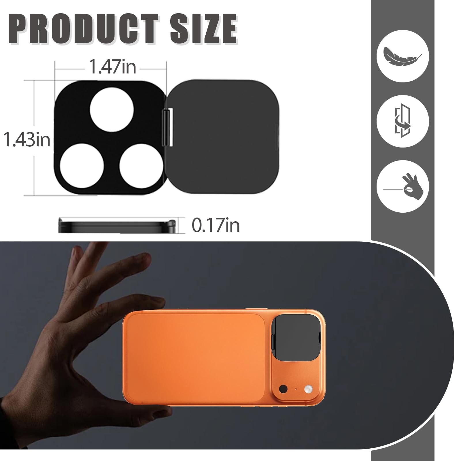 EYSOFT Camera Lens Cover Compatible for iPhone 17 Pro/ 17 Pro Max,Camera Lens...