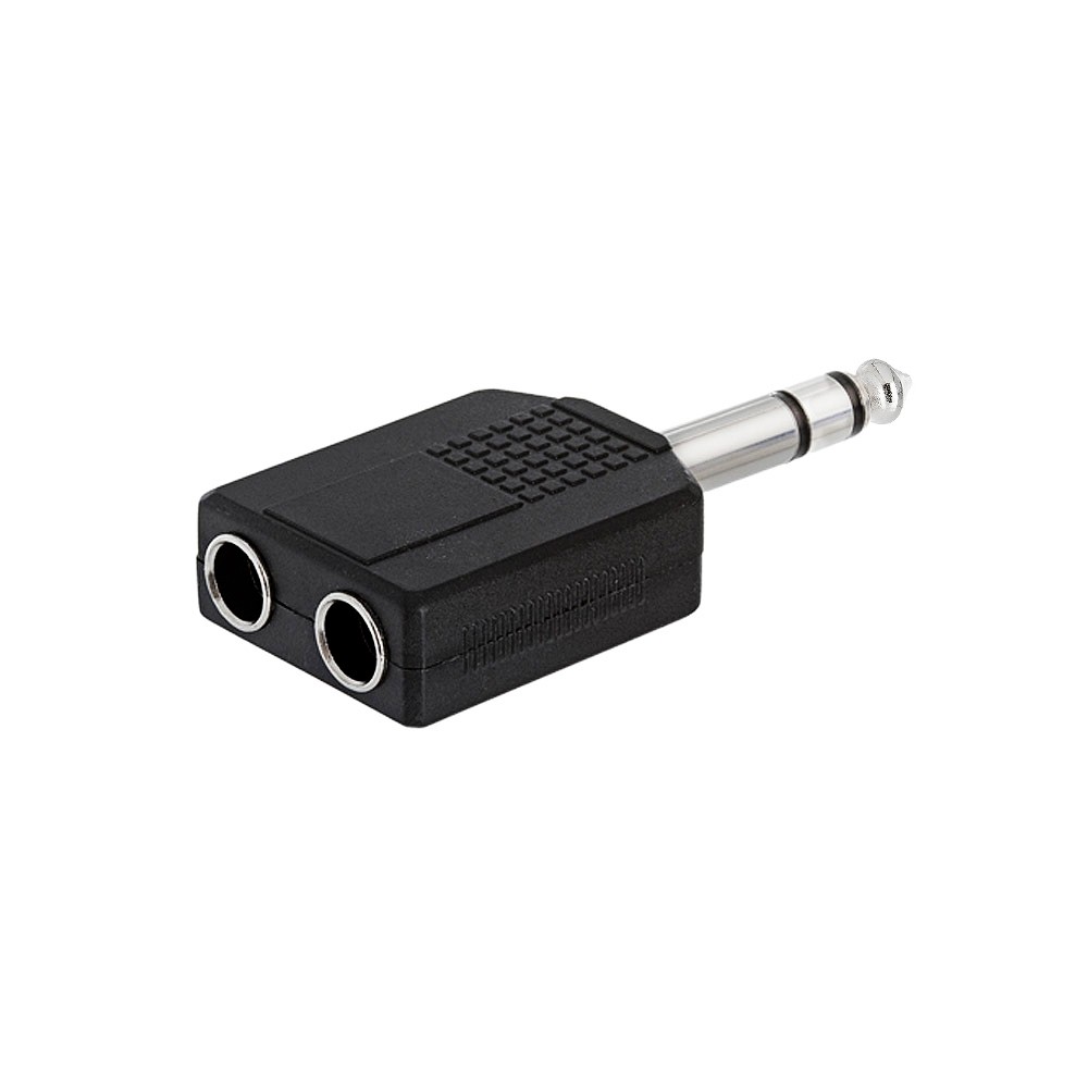 6.35mm Stereo Plug to 2x 6.35mm Mono Jack Splitter Audio Cable M to F Adapter