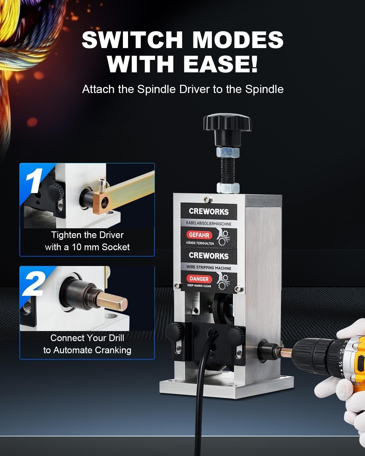 Drill Powered Wire Stripper Machine