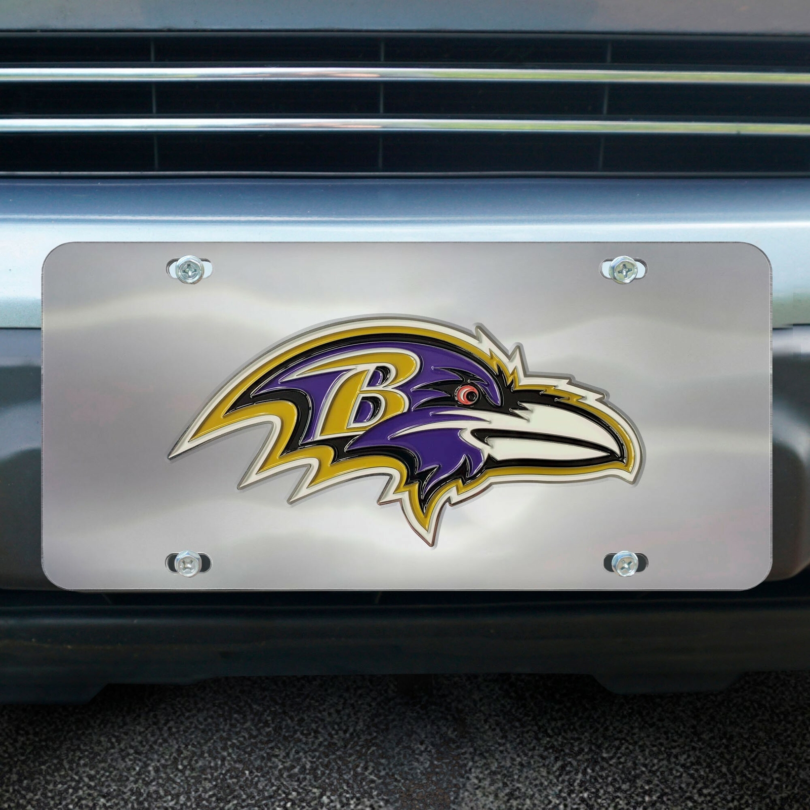Fanmats Baltimore Ravens NFL 3D Stainless Steel License Plate