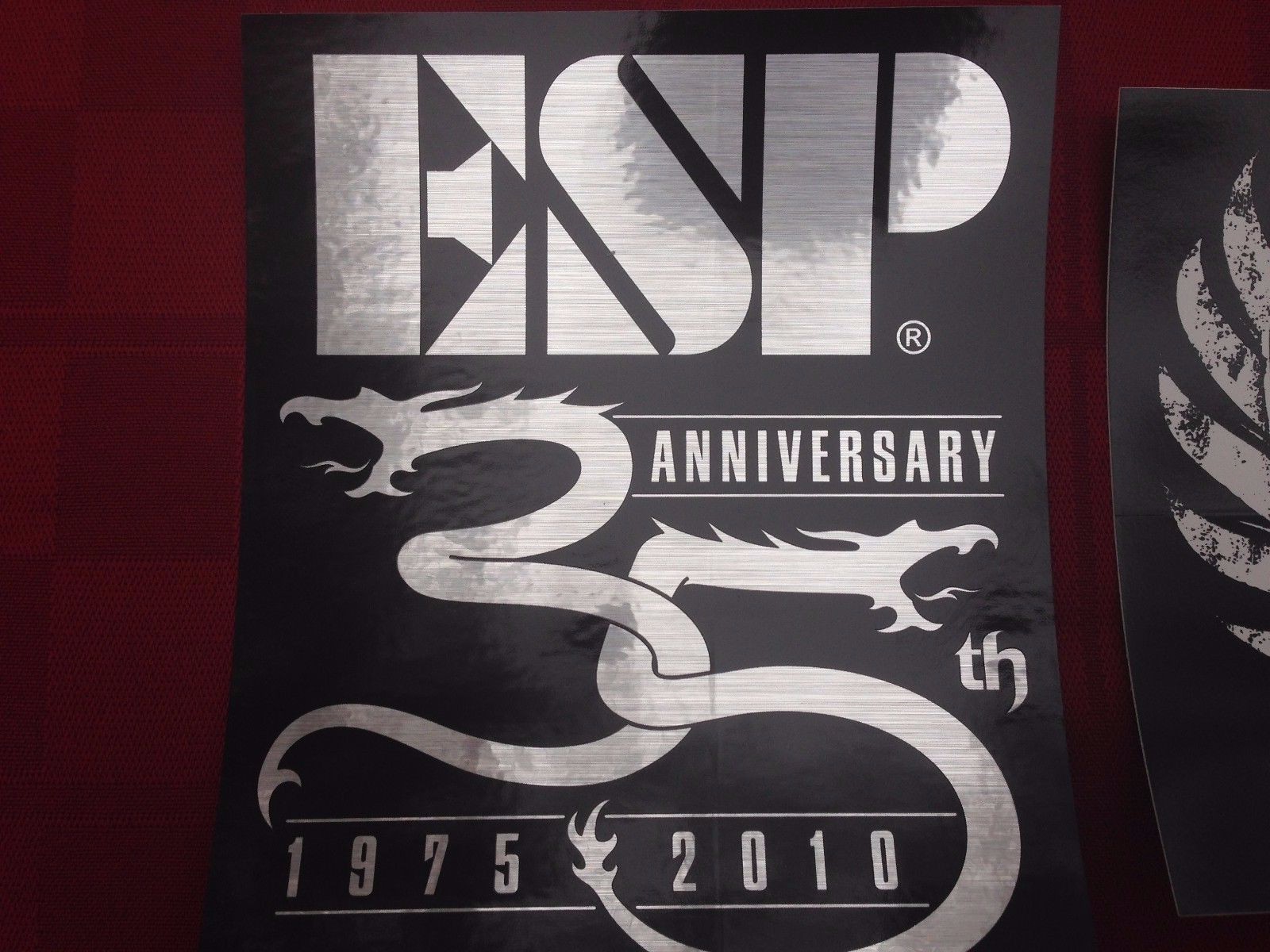 AUTHENTIC 35TH ANNIVERSARY ESP GUITAR  DECAL REGISTERED