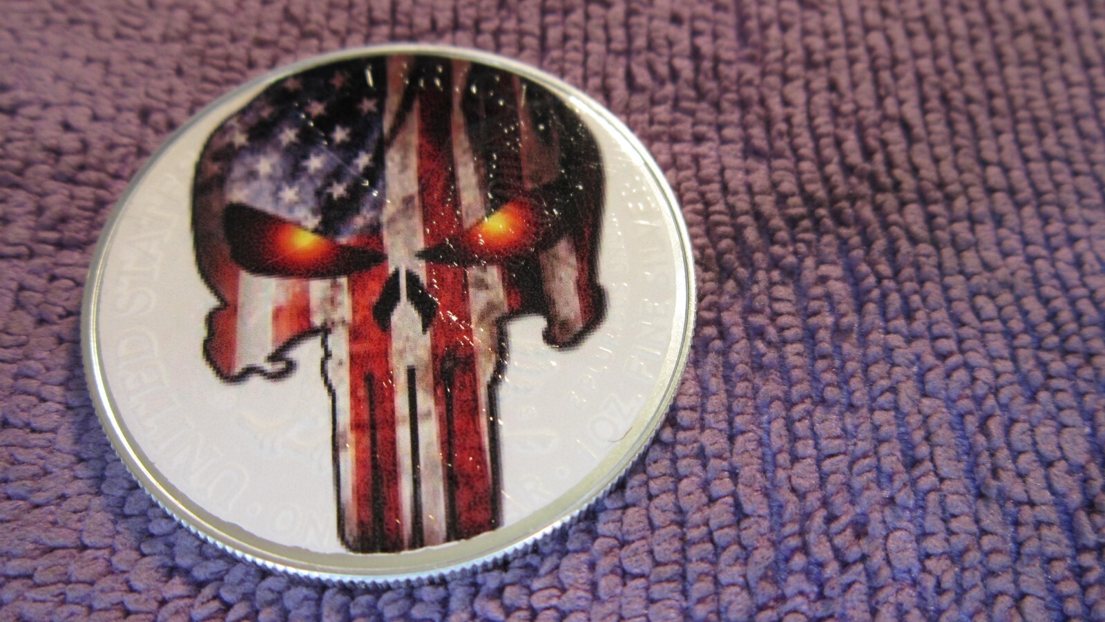 2025 "PUNISHER" Patriotic Edition ASE Silver Eagle 1 oz .999 Coin