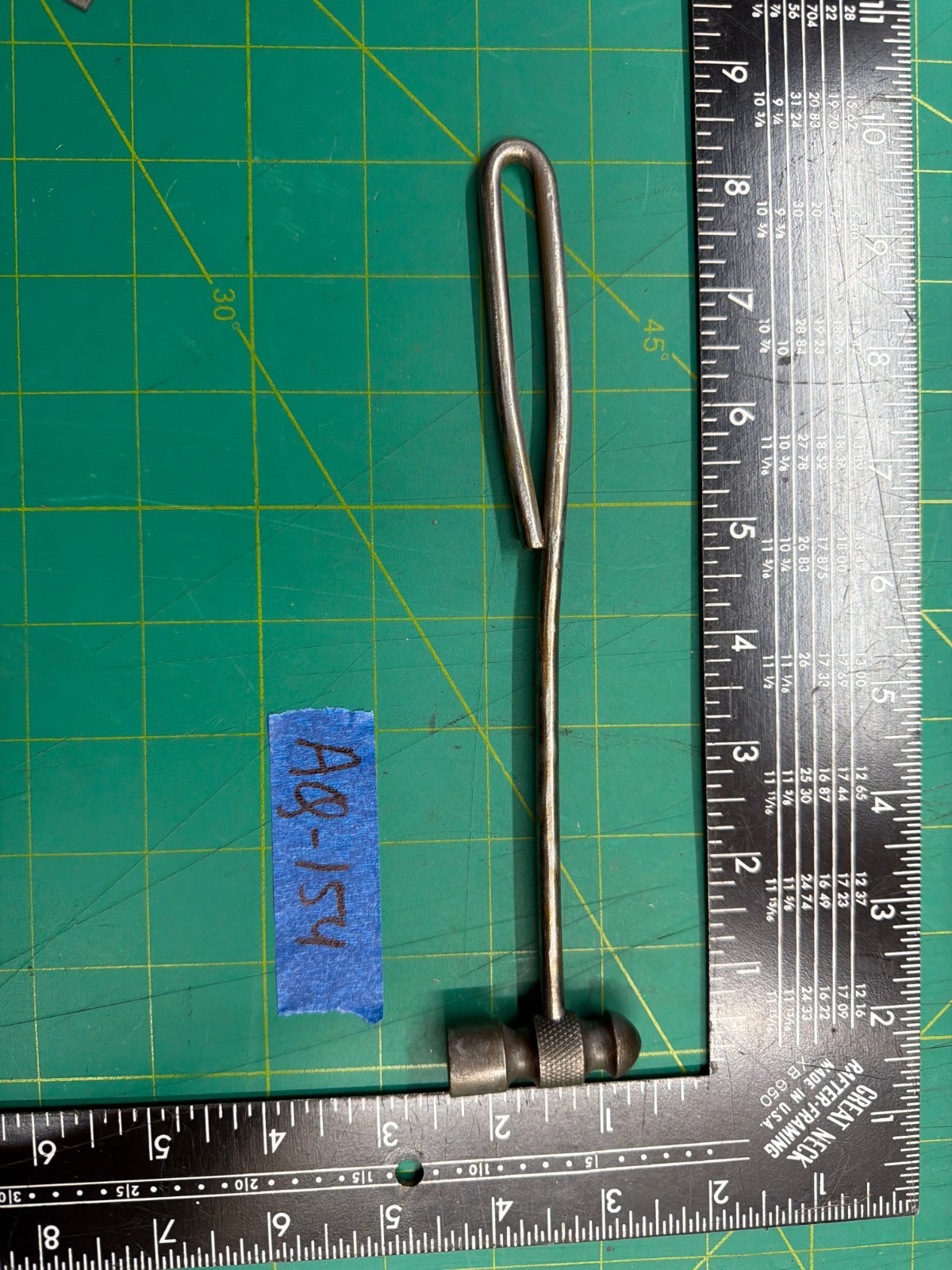 Vintage 8.25" Mini Jewelers Hammer Wire Handle Ball Pein Small Machinist Tool