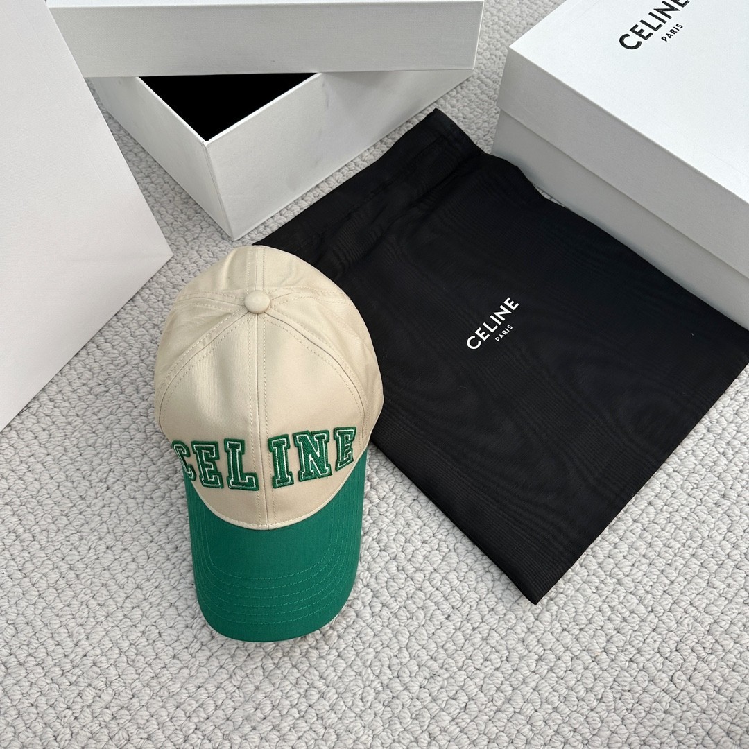 Celine New Triomphe Denim Embroidered Baseball Cap