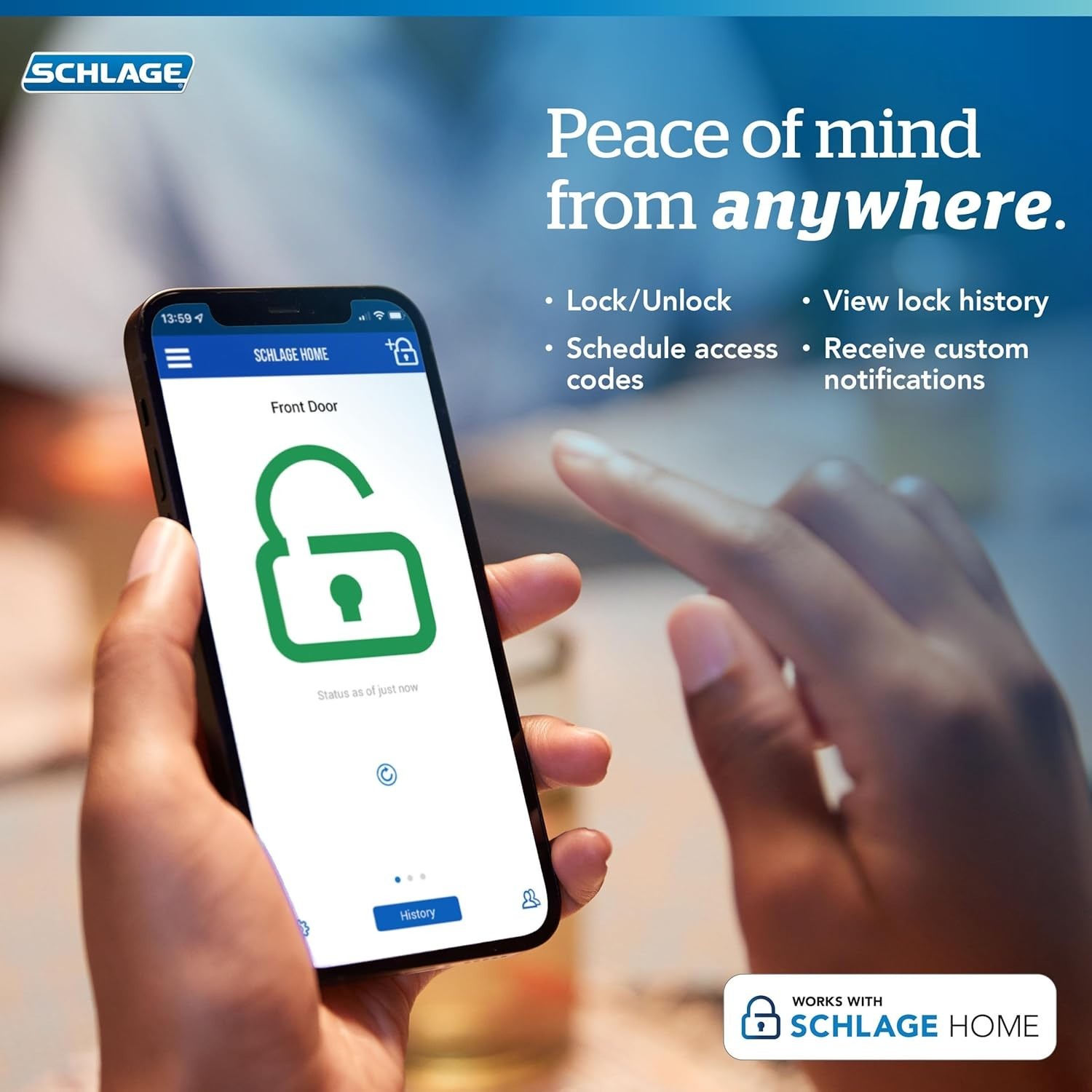 Schlage Encode Smart WiFi Deadbolt Lock Touchscreen Keyless Entry Alexa Google