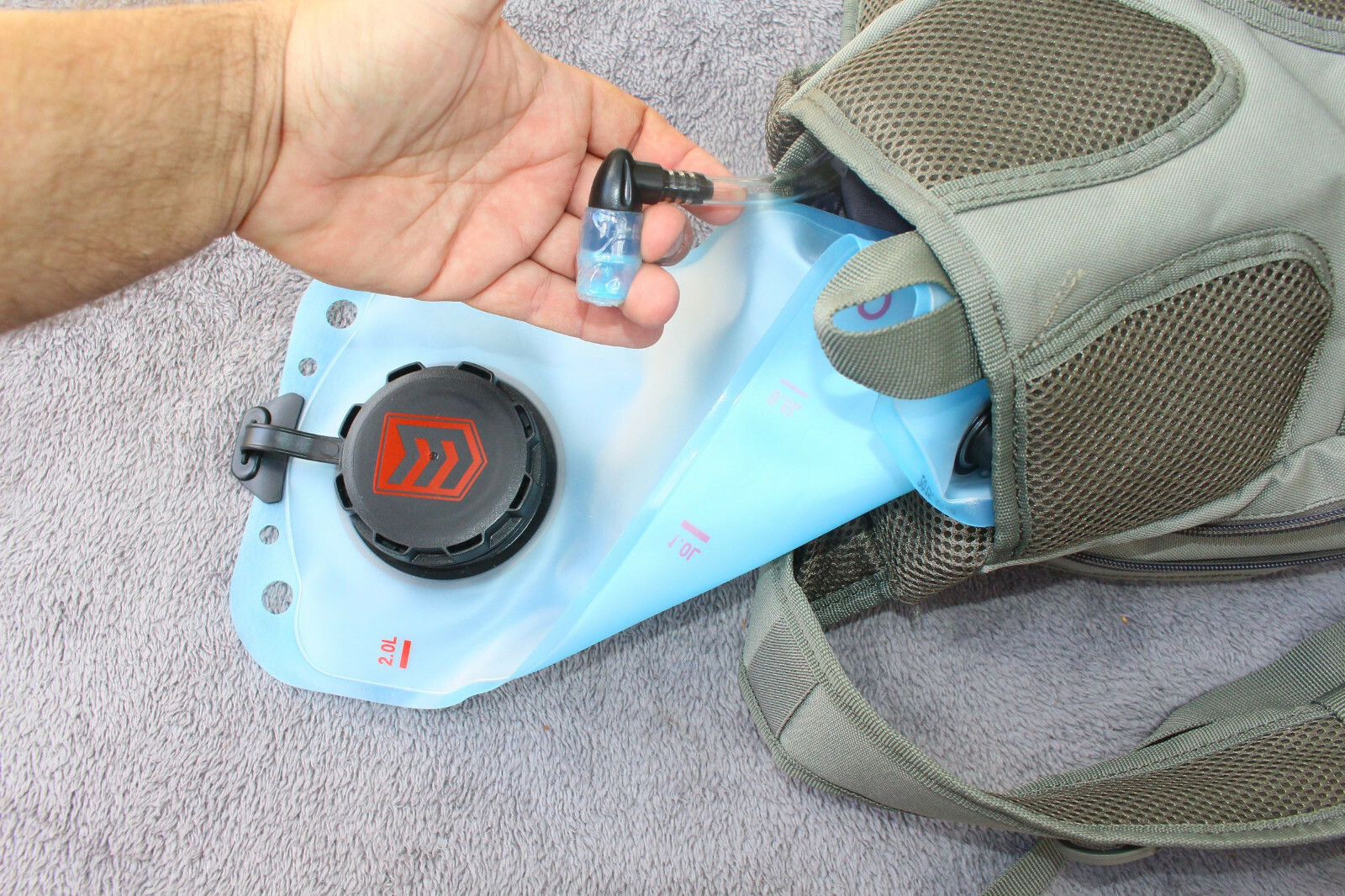Small Light weight Day Back Pack Hydration backpack Molle Hook Loop Grey OS