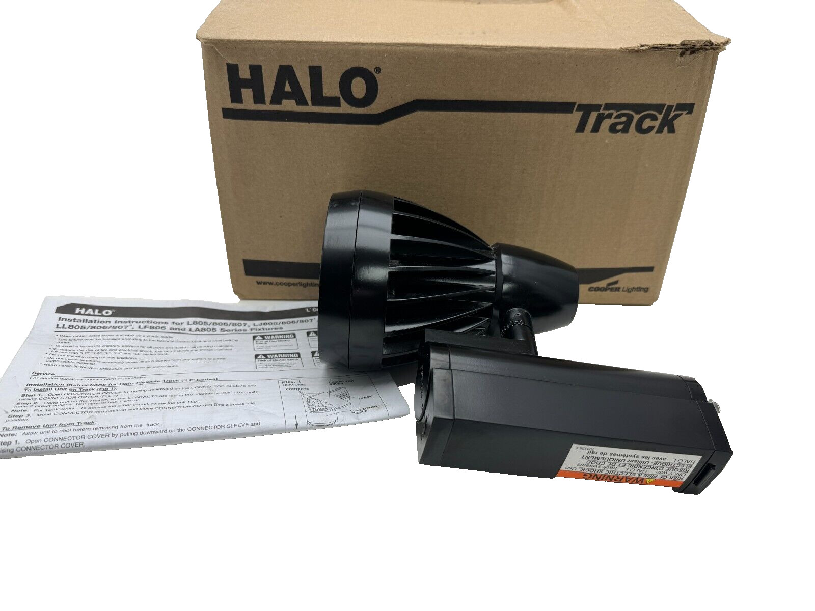 Cooper Trac Lighting HALO Stasis LED MED L805MEDFL840 120V 18W Flood Matte Black