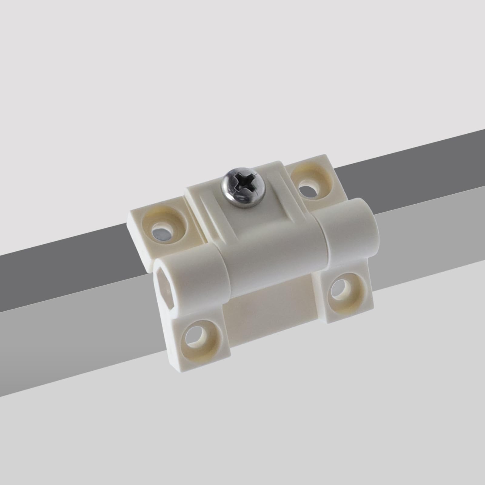 2 PCS 43x36mm Plastic Adjustable Torque Position Hinge E61030120 White