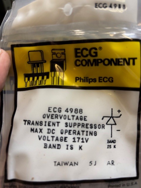ECG4988 ECG ELECTRONICS TRANSIENT SUPPRESSOR