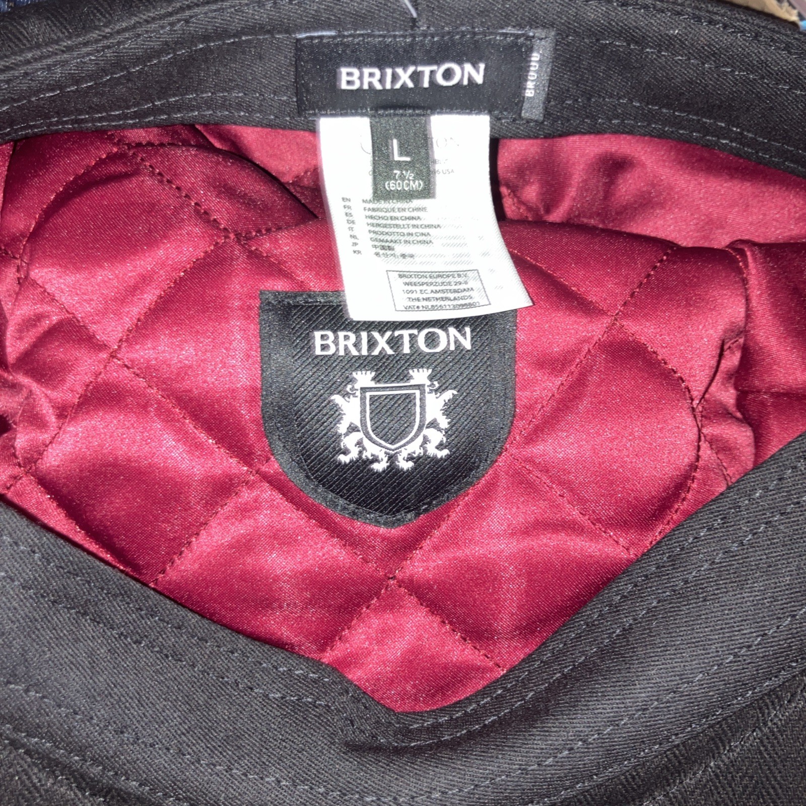 Brixton Brood Baggy Snap Cap Large Black NWT New