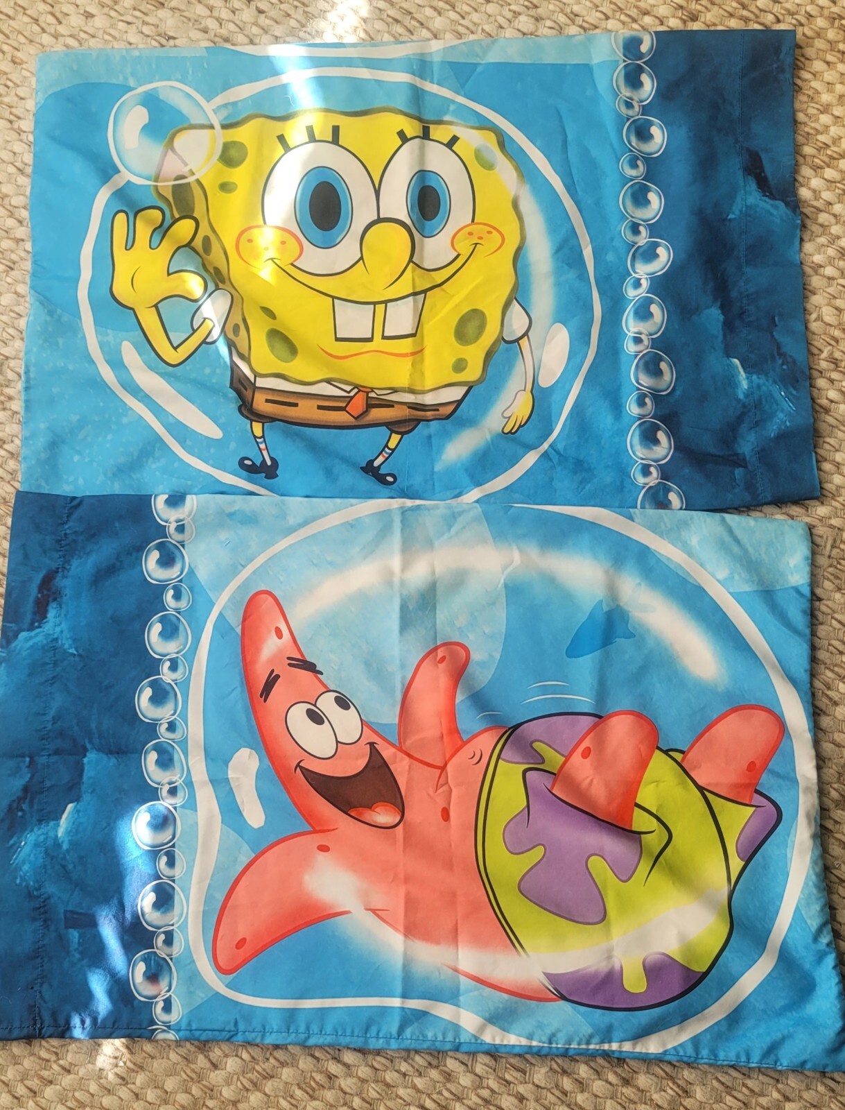 2- Nickelodeon Pillow Cases SpongeBob SquarePants & Patrick Star
