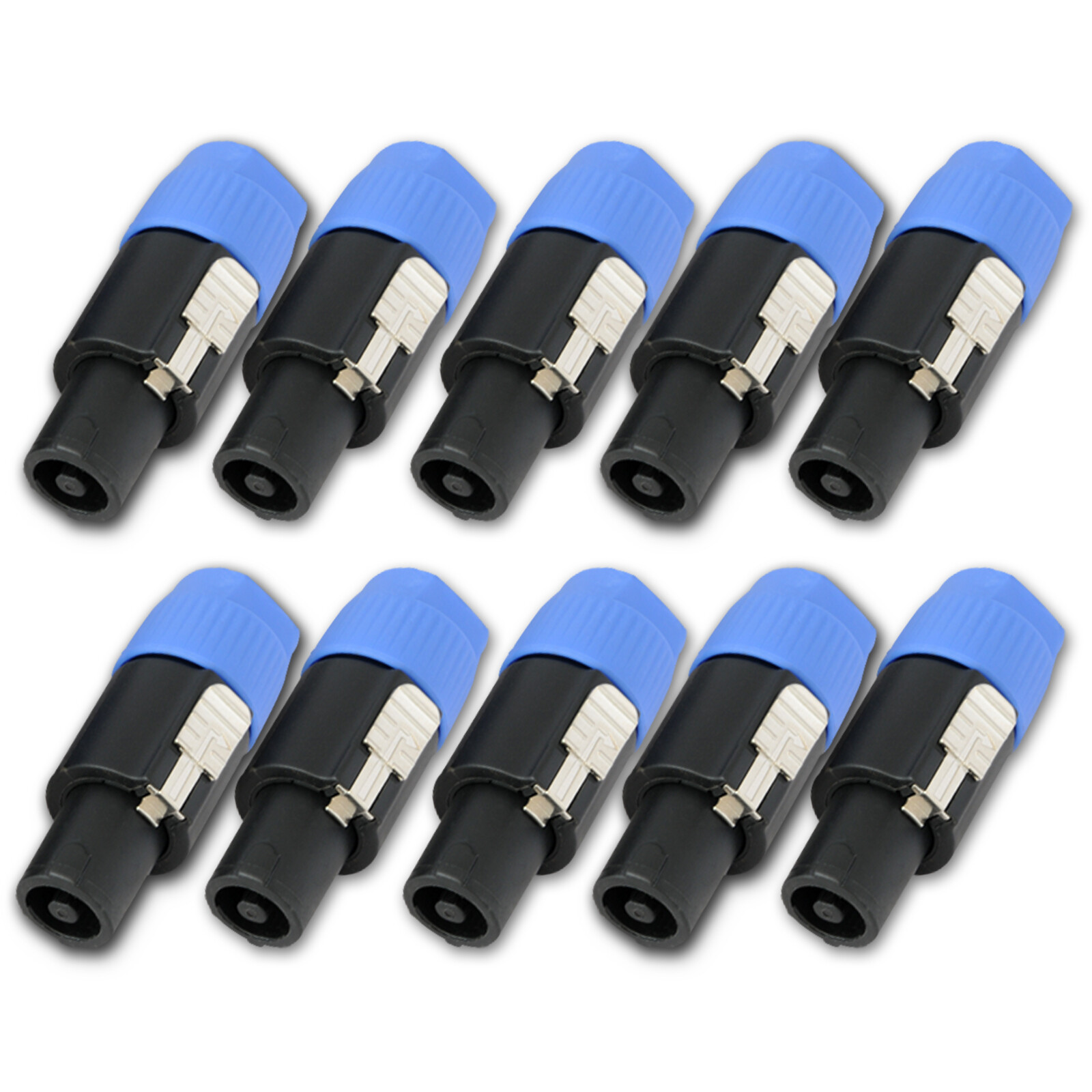 10PCS Speakon Connector 2 Pole Male Plug Compatible for Audio Loudspeaker Cable