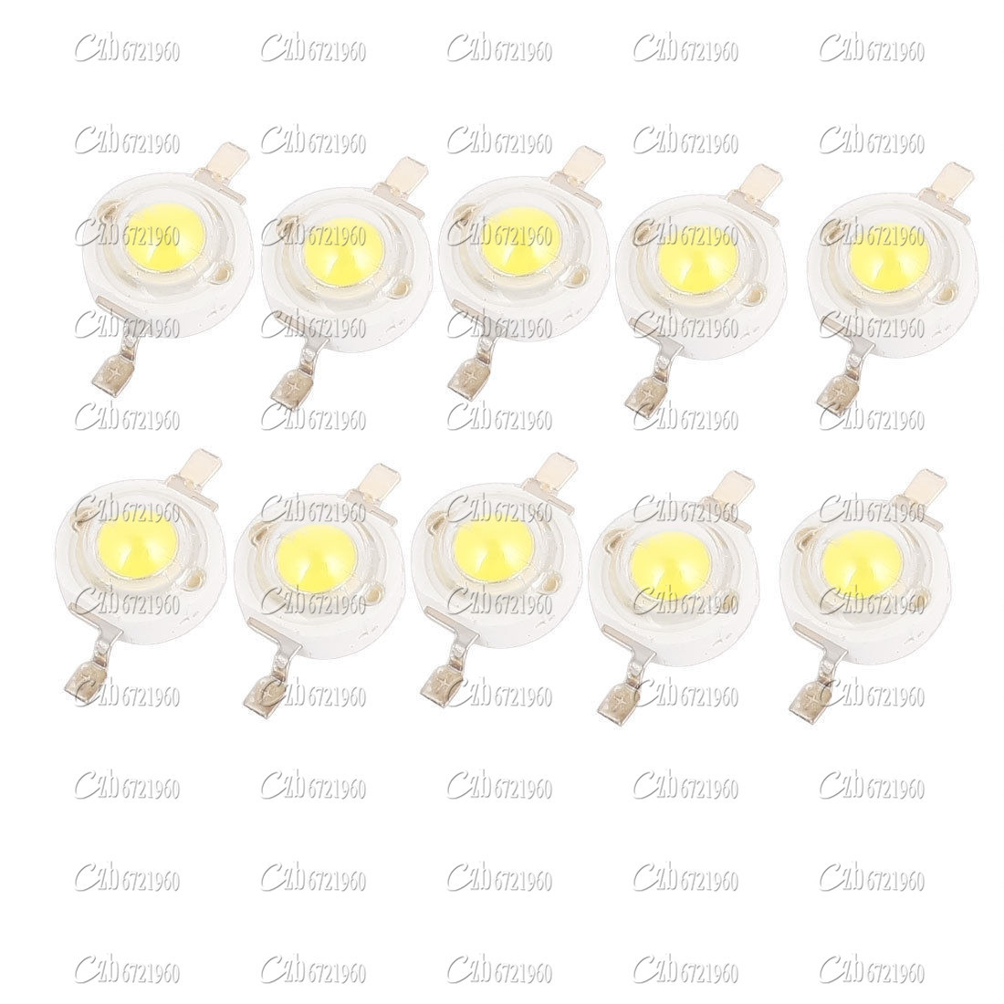 10PCS 1W Cool  White SMD LED Beads NEW