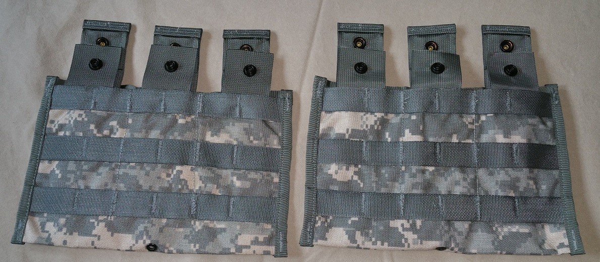 2x USGI Military ACU Triple Mag Pouch Magazine 30 Round Shingle Surplus MOLLE