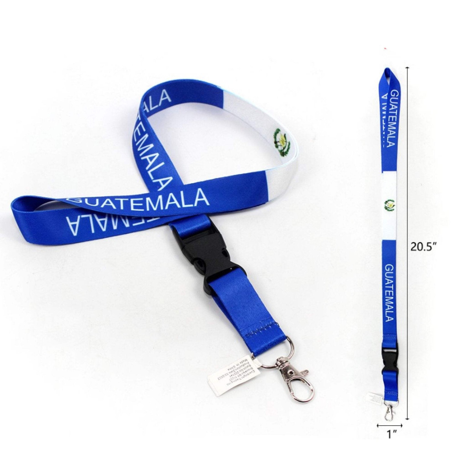 Guatemala Flag Lanyard Keychain with Quick Release – Neck Strap for Keys, 1 Pack