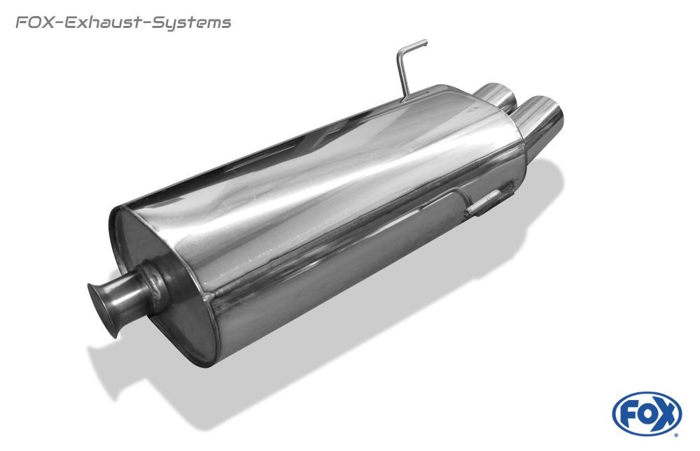 FOX Sport Exhaust Peugeot 306 Hatchback 2x76mm Round Rolled Straight