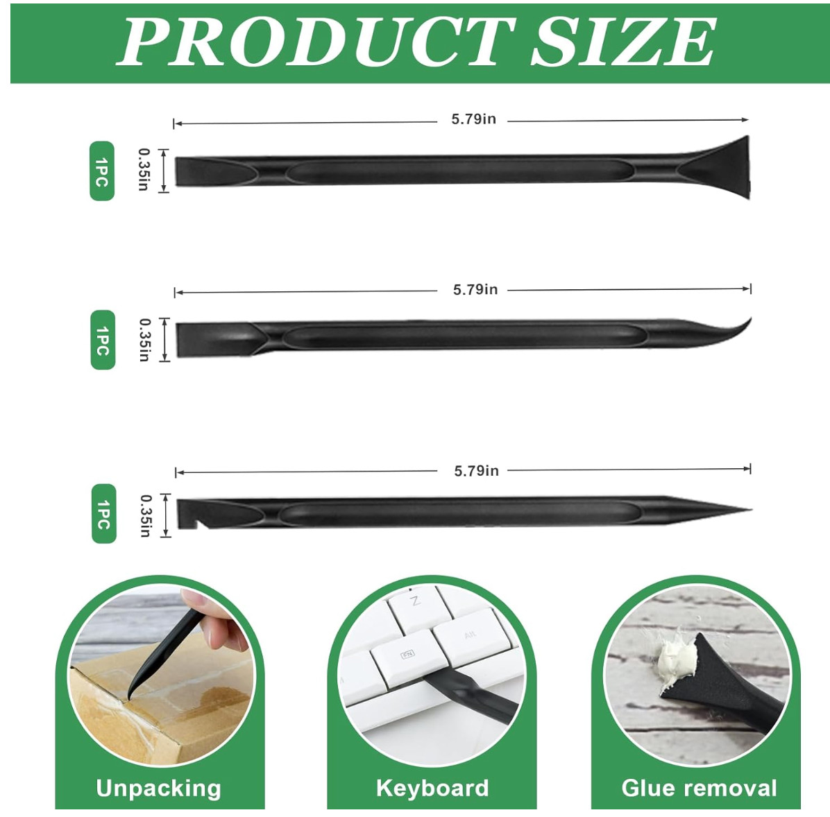 Plastic Putty Knife Set – 15 Pack Multi Sizes Flexible Scrapers – Spackle Knives
