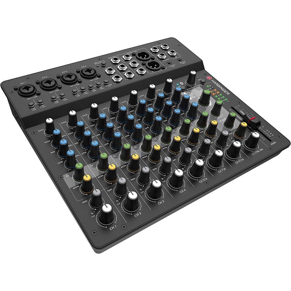 Harbinger LV12 12Channel Analog Mixer with Bluetooth & FX