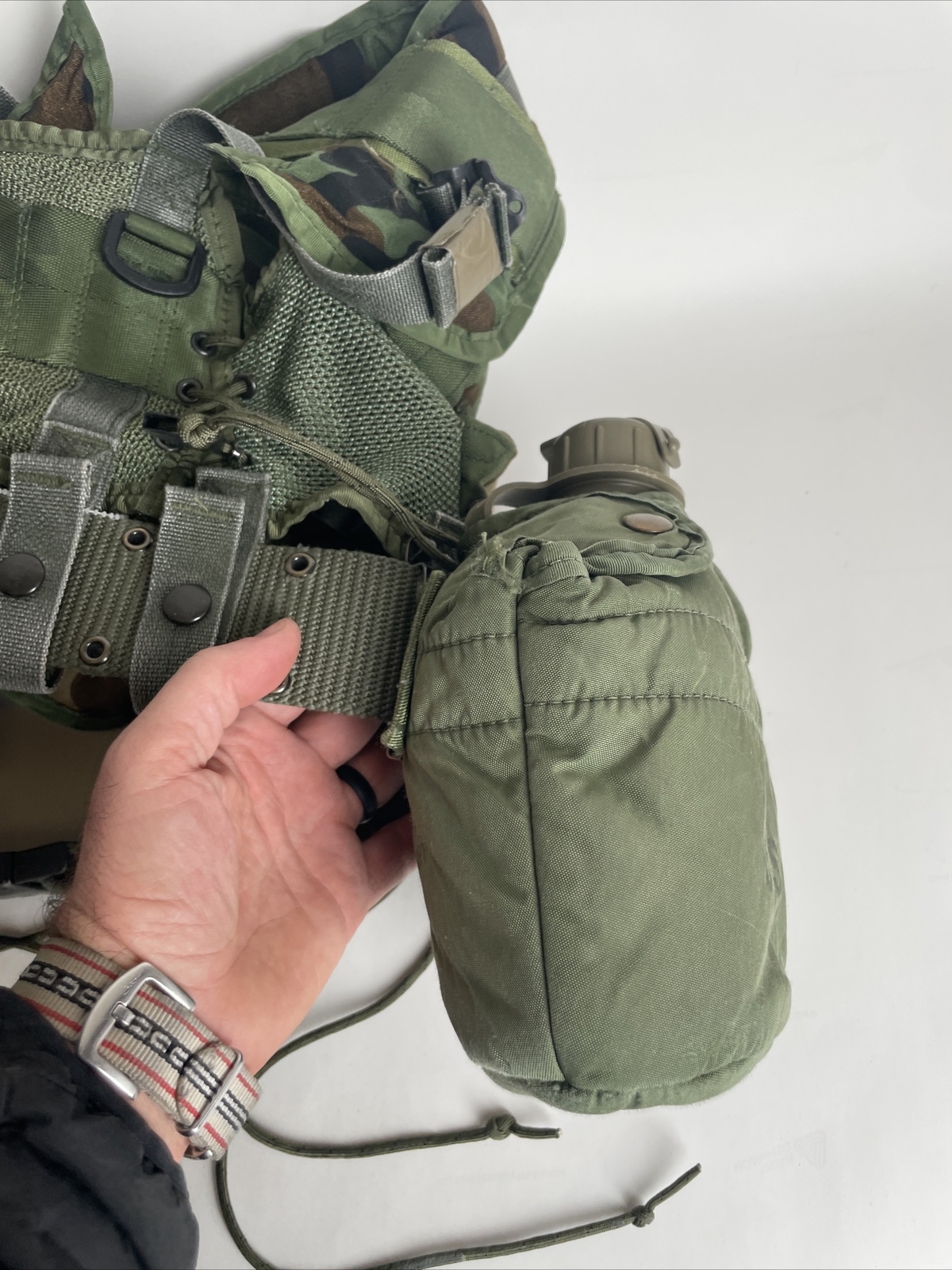 USGI Enhanced Tactical Load Bearing Vest Complete Kit BDU "EXCELLENT"