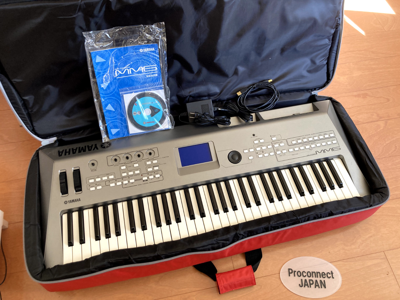 Yamaha MM6 Synthesizer Keyboard Music Workstation Special Case SET From JAPAN