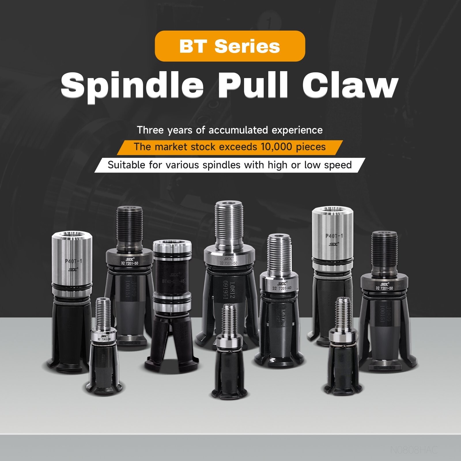 SFX External Thread DIN60 Pull Stud Grippers 4 Petals Spindle Pull Claw DIN60