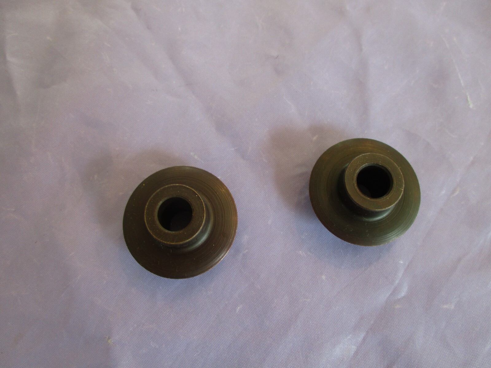 VINTAGE LOT OF 2 RIDGE N O S PIPECUTTING WHEELS MARKED NO 1 & NO 2 H.D.D F3