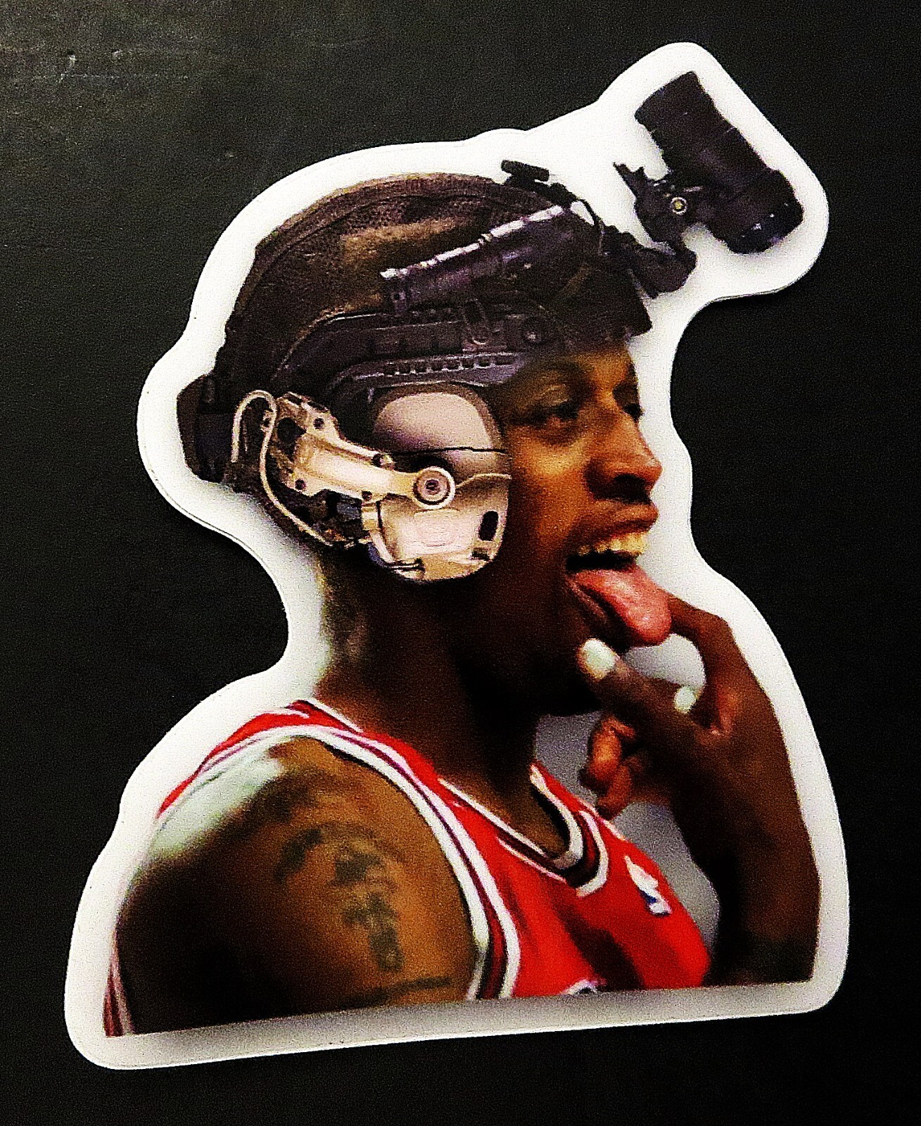 DUMPSTER DEFENSE D-ROD NODS SLAP DENNIS RODMAN STICKER CHICAGO BULLS NOT WRMFZY