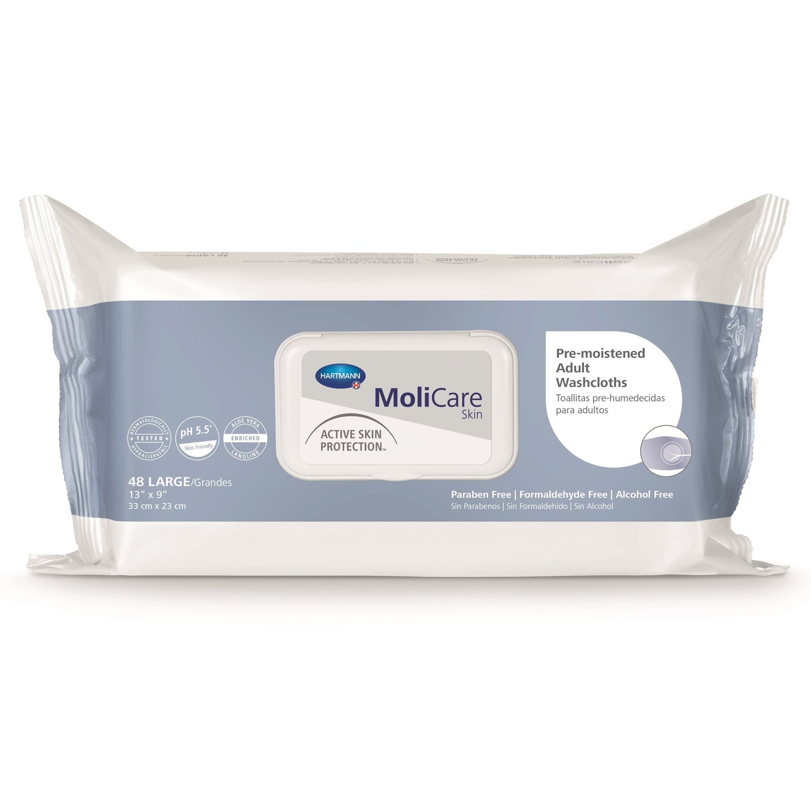 MoliCare Skin Personal Cleansing Wipe 9 x 13" 225600 12 Pack 576 Wipes