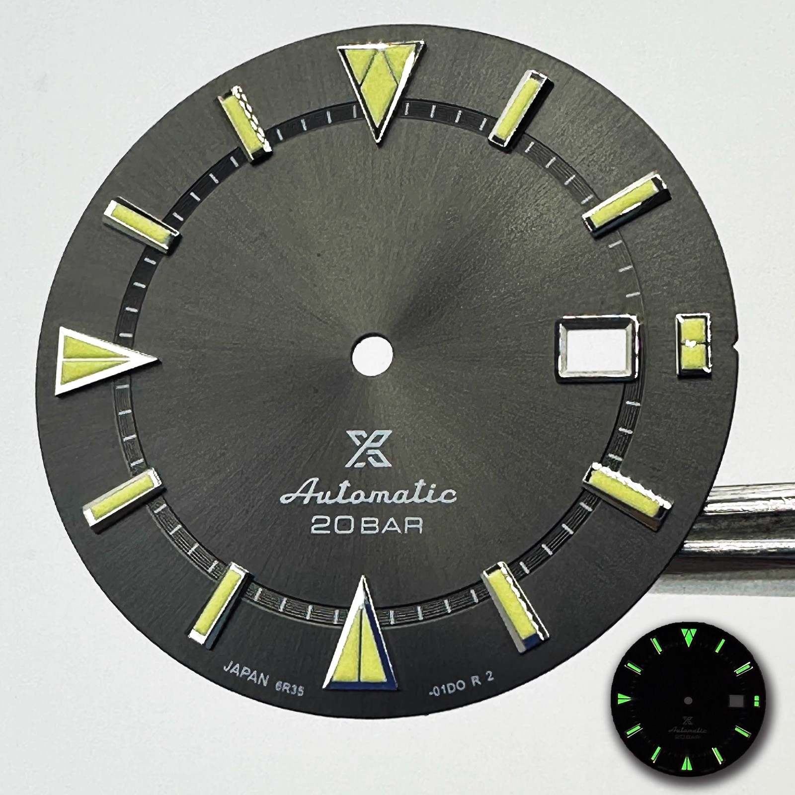34mm Green Luminous Watch Dial for 8215 Movement Watch Accessories