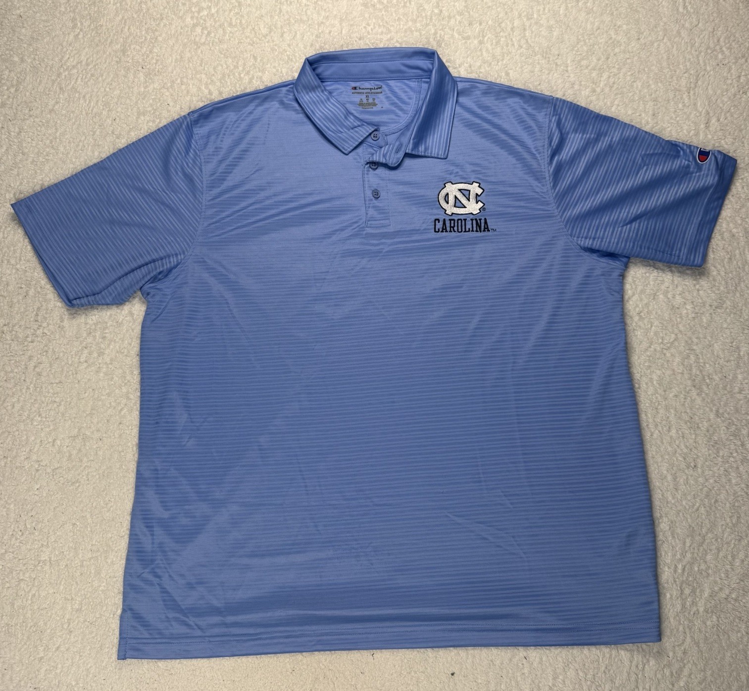 Champion University Of North Carolina Blue Polo Shirt Men’s XL Tar Heels UNC