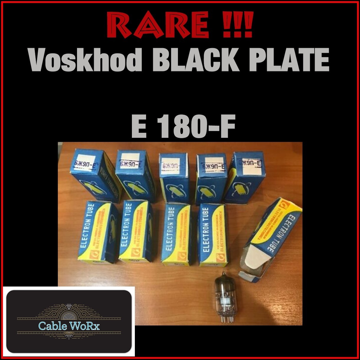 Voskhod Factory E180F/6J9P/6Ж9П/6688 Russian Pentode 6J9P PAIR (2) EXCELLENT !!