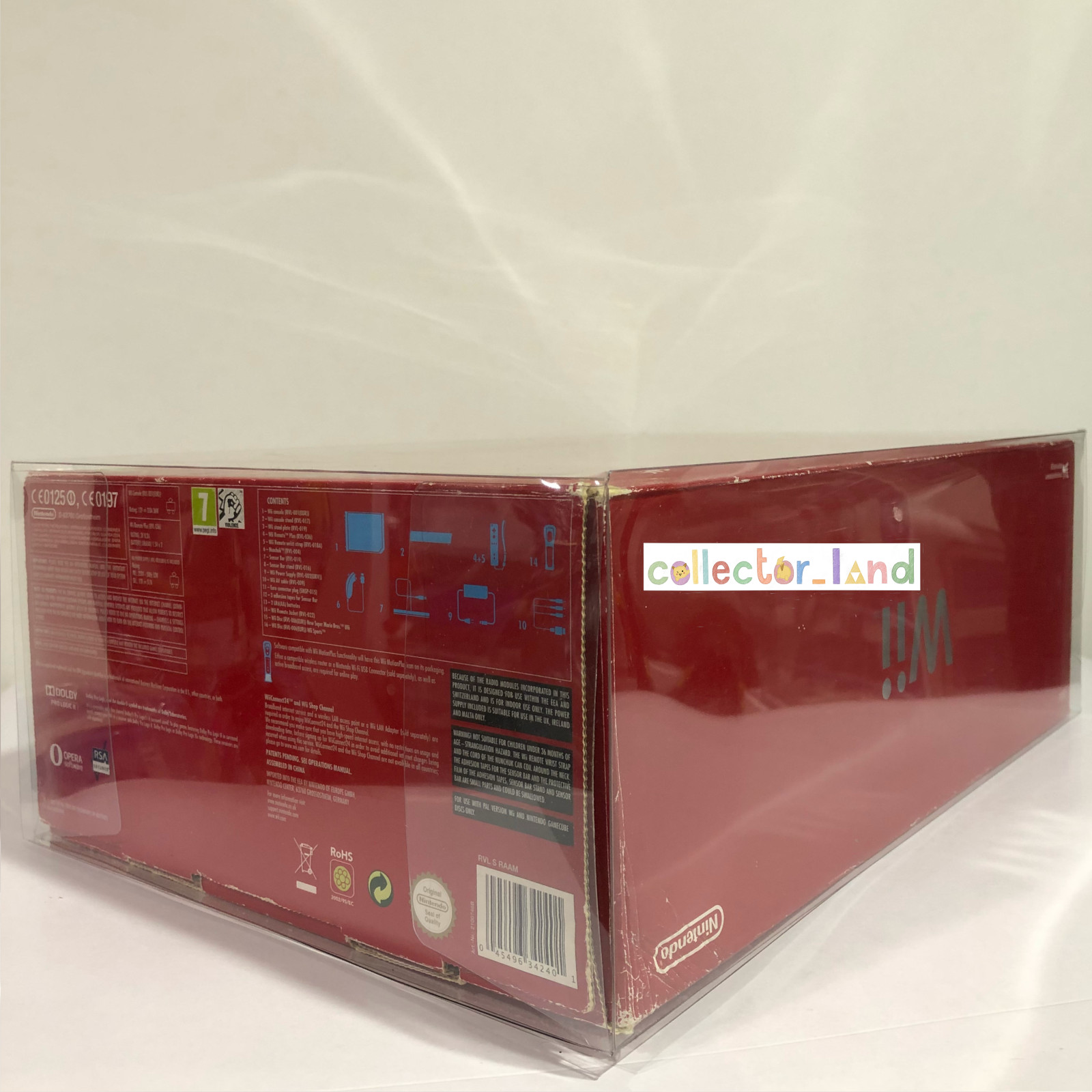 BOX PROTECTOR Nintendo Wii Mario 25 Edition Console STRONG PLASTIC DISPLAY CASE