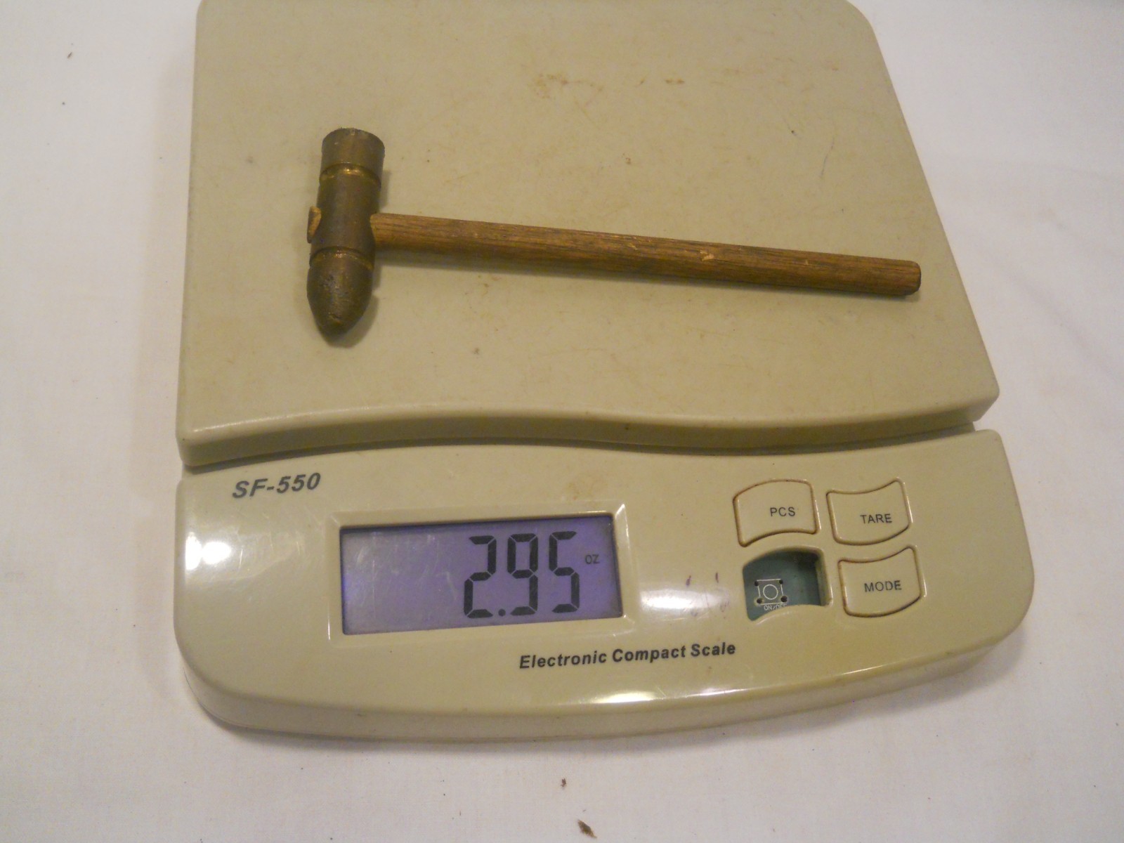 Vintage  Brass Jewelers Machinist Gunsmith 3 Oz Hammer FREE SHIPPING