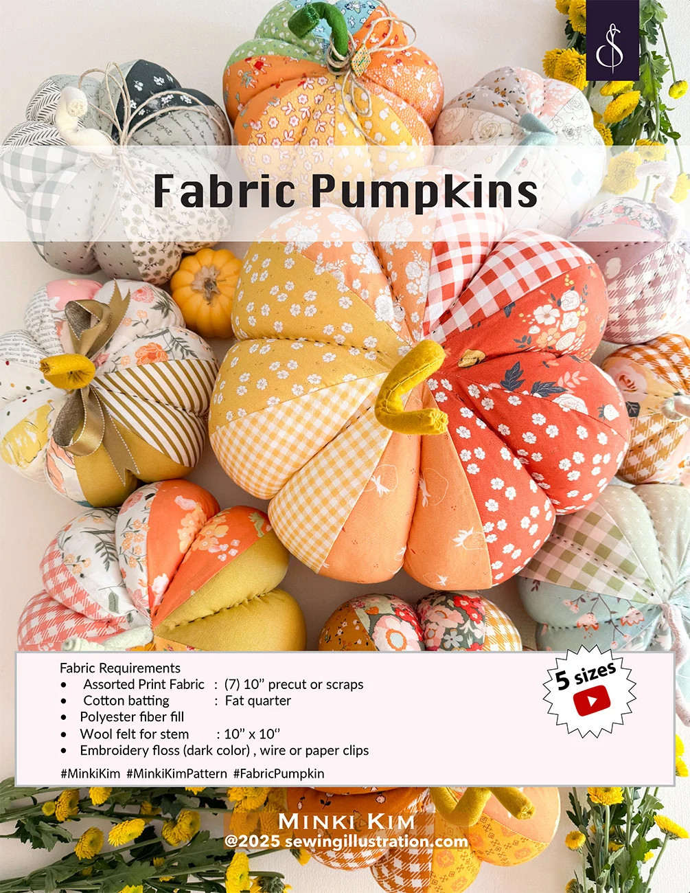 Fabric Pumpkins Pattern by Minki Kim