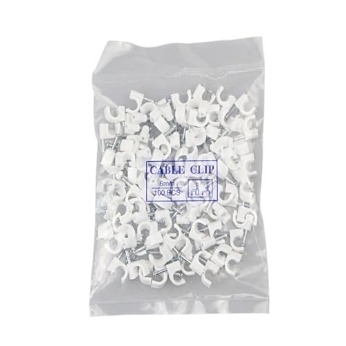 100 Cable Clamps, 4mm Cable Management, Ethernet Cable Clamps,