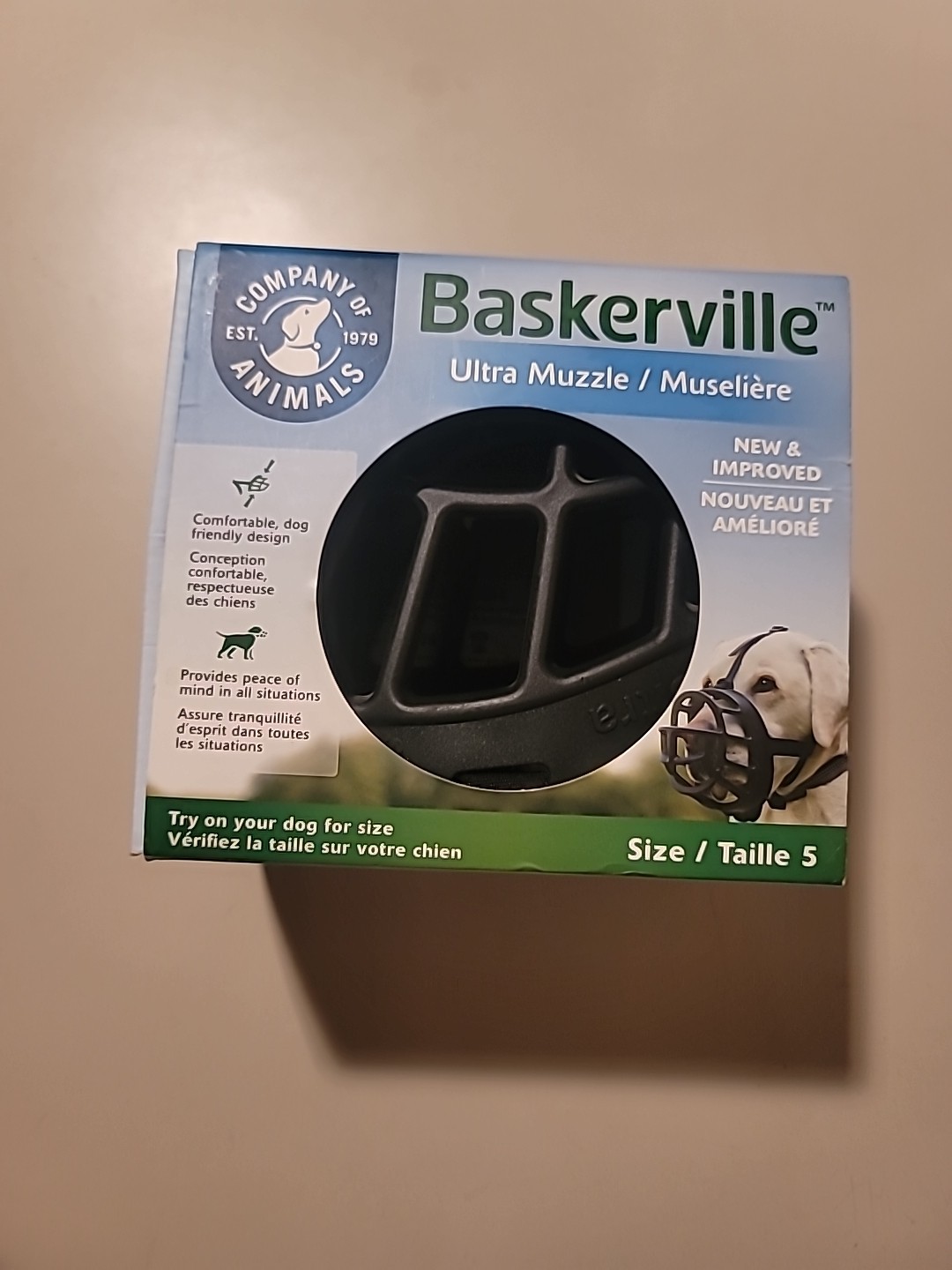 Baskerville Ultra Muzzle for Dogs, Size 5 - Black
