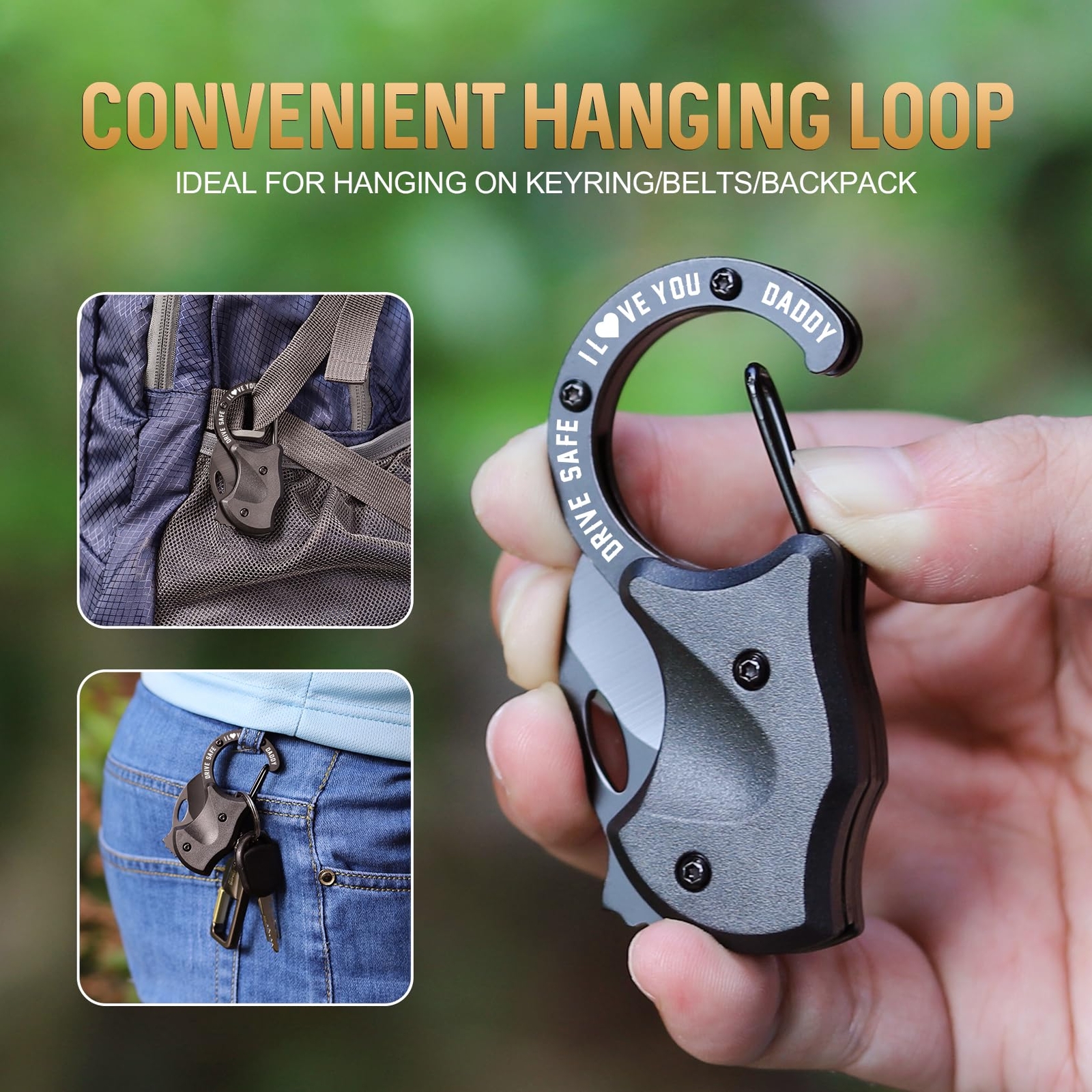 Gifts for Dad - EDC Box Cutter for Camping, Hiking, Fishing & More