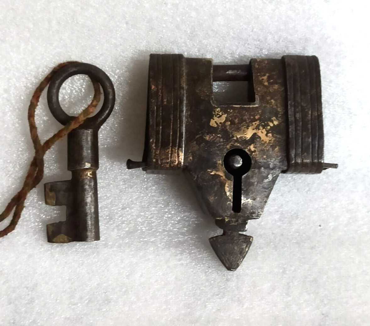 Vintage Iron Handcrafted Unique Shape Solid Heavy Padlocks