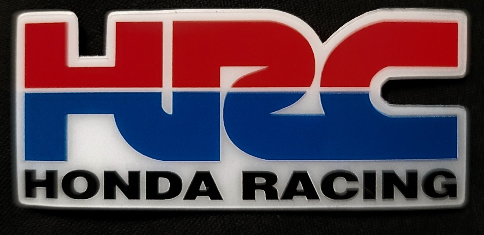 HONDA STICKER RACING "HRC" 3 X 1 3/8" GLOSSY THICK WATERPROOF OUTDOOR USE